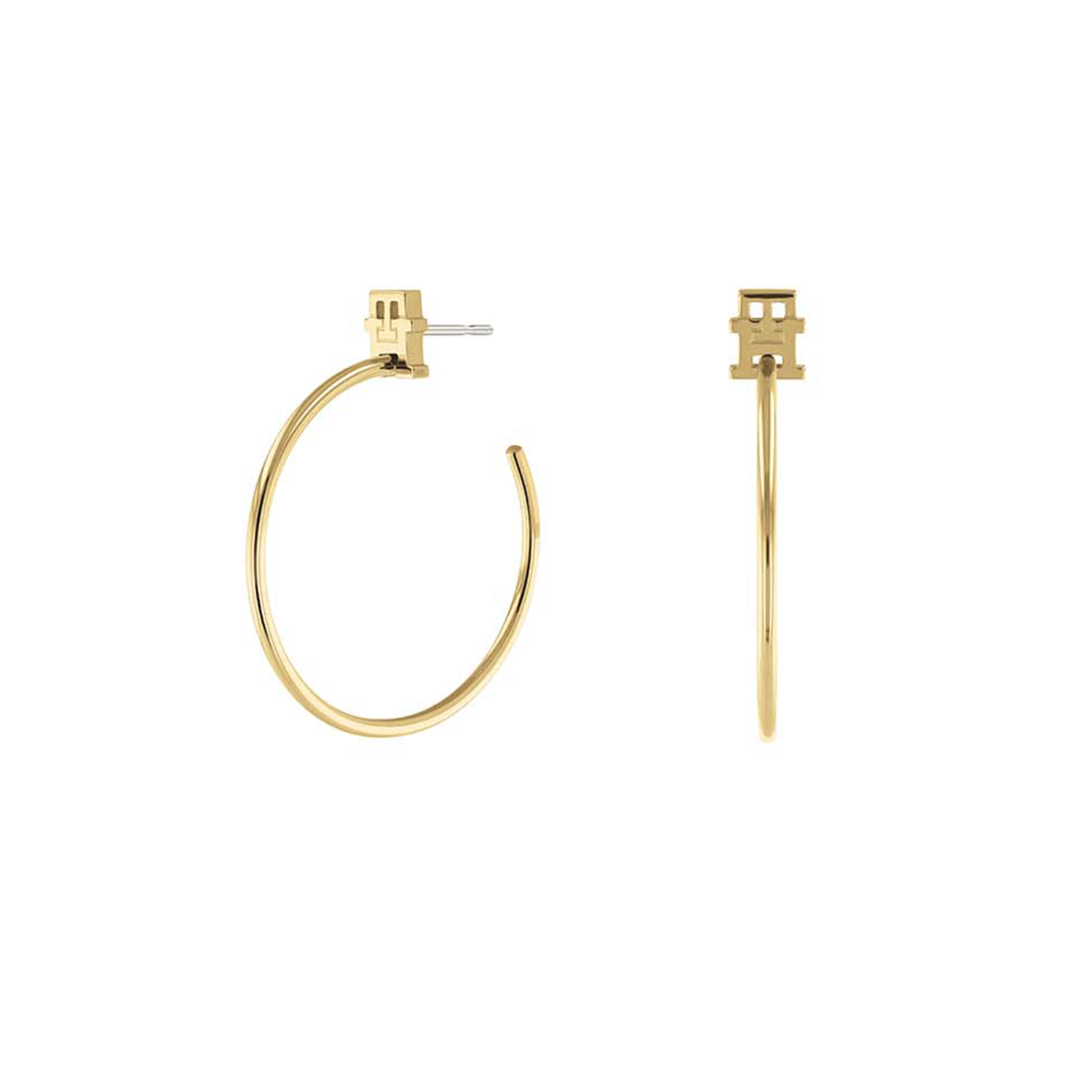 Tommy Hilfiger Monogram Hoop Ohrringe Rostfreier Stahl 27807