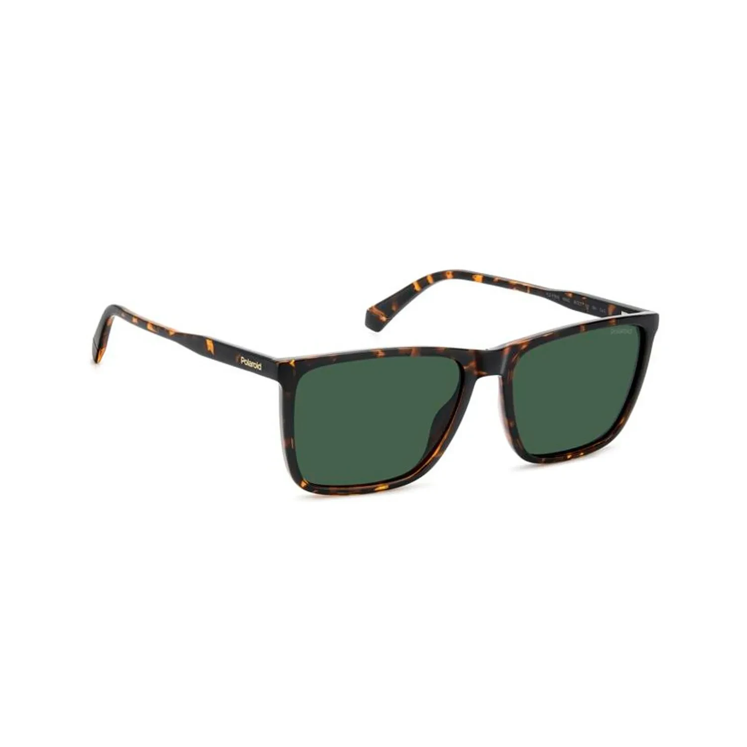 Polaroid Unisex Sonnenbrille – Grüne Polarisierte Gläser, Goldener Edelstahlrahmen, Retro-Design