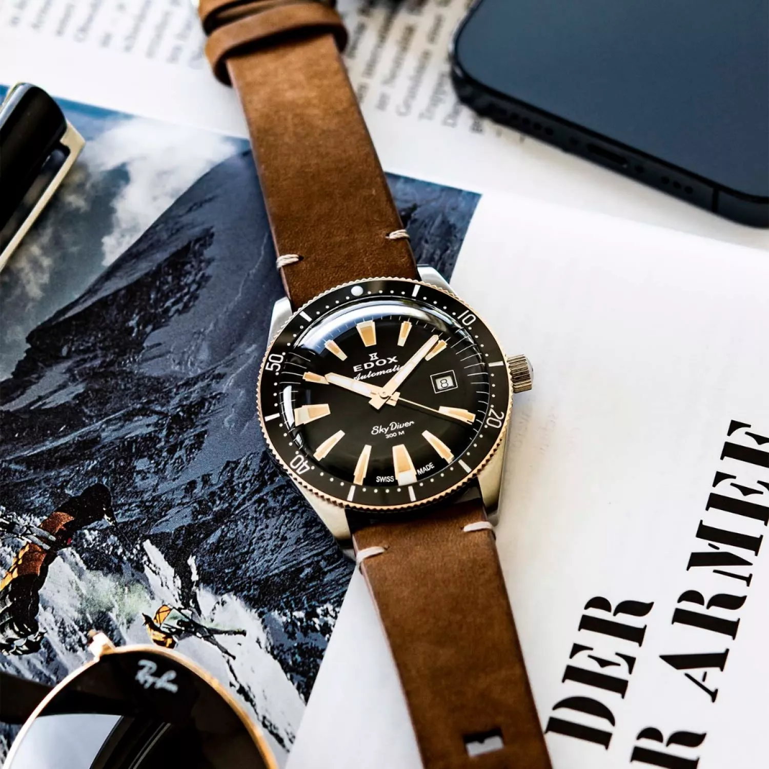 Edox Skydiver Limited Edition 80126-357RNM-NIRB - Ditur