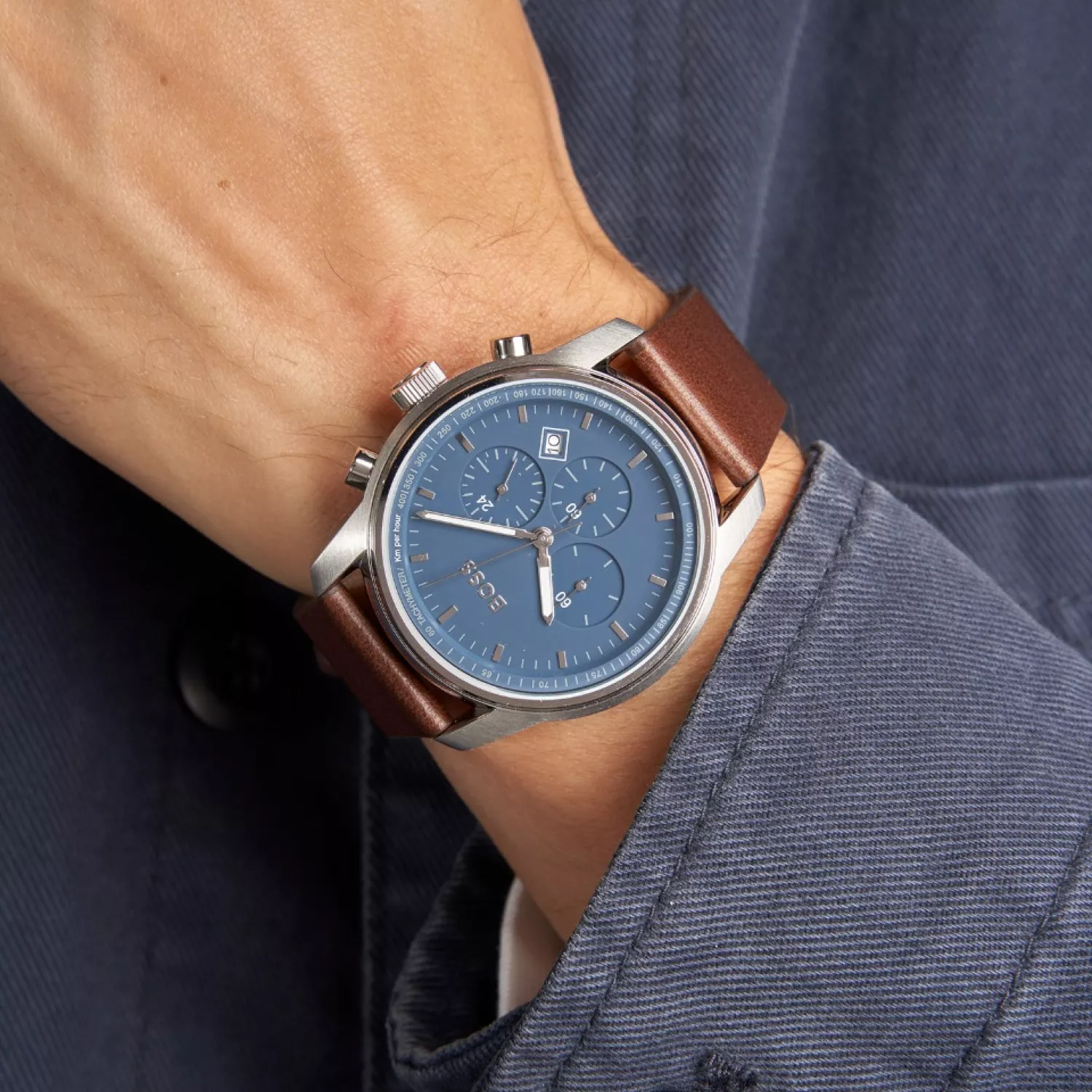 Leather Strap Boss Orange Armband Herren Boss Herrenuhr Herrenuhr