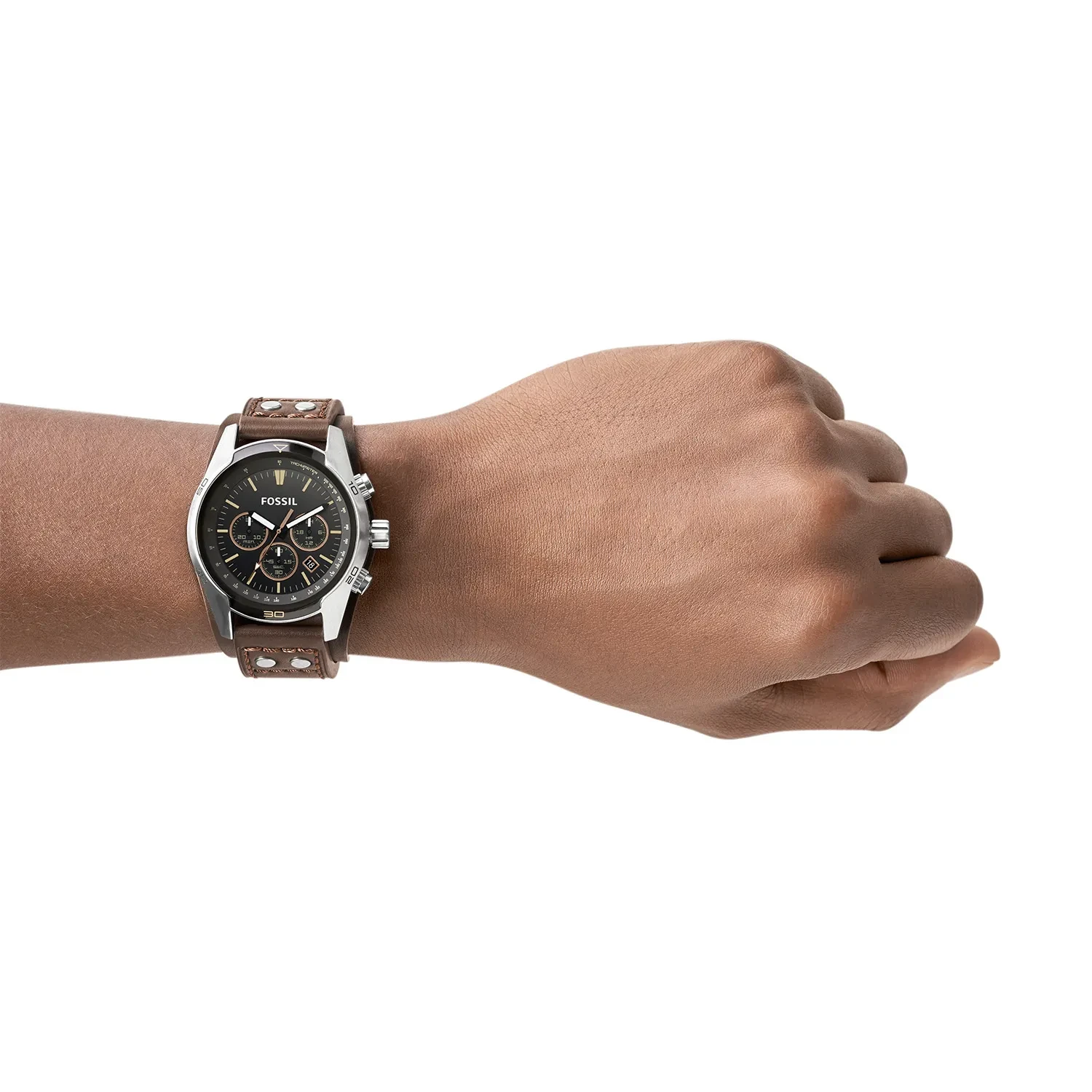 Fossil Lederarmband 22mm – Schwarz, Mit Riemenschnalle, Für Fossil Uhren