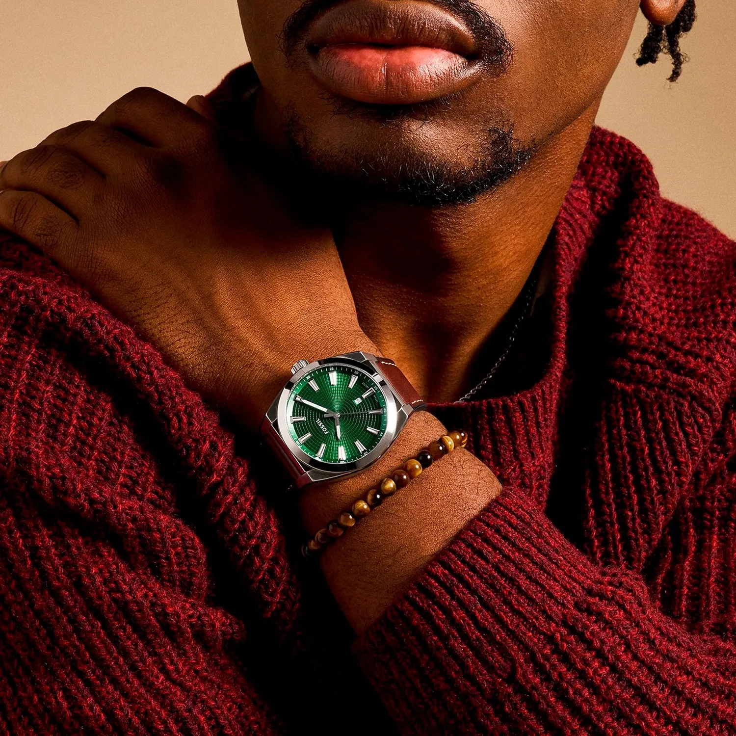 Ditur Fossil Uhr Herren Rot Fossil Everett Giftset FS6080SET Ditur