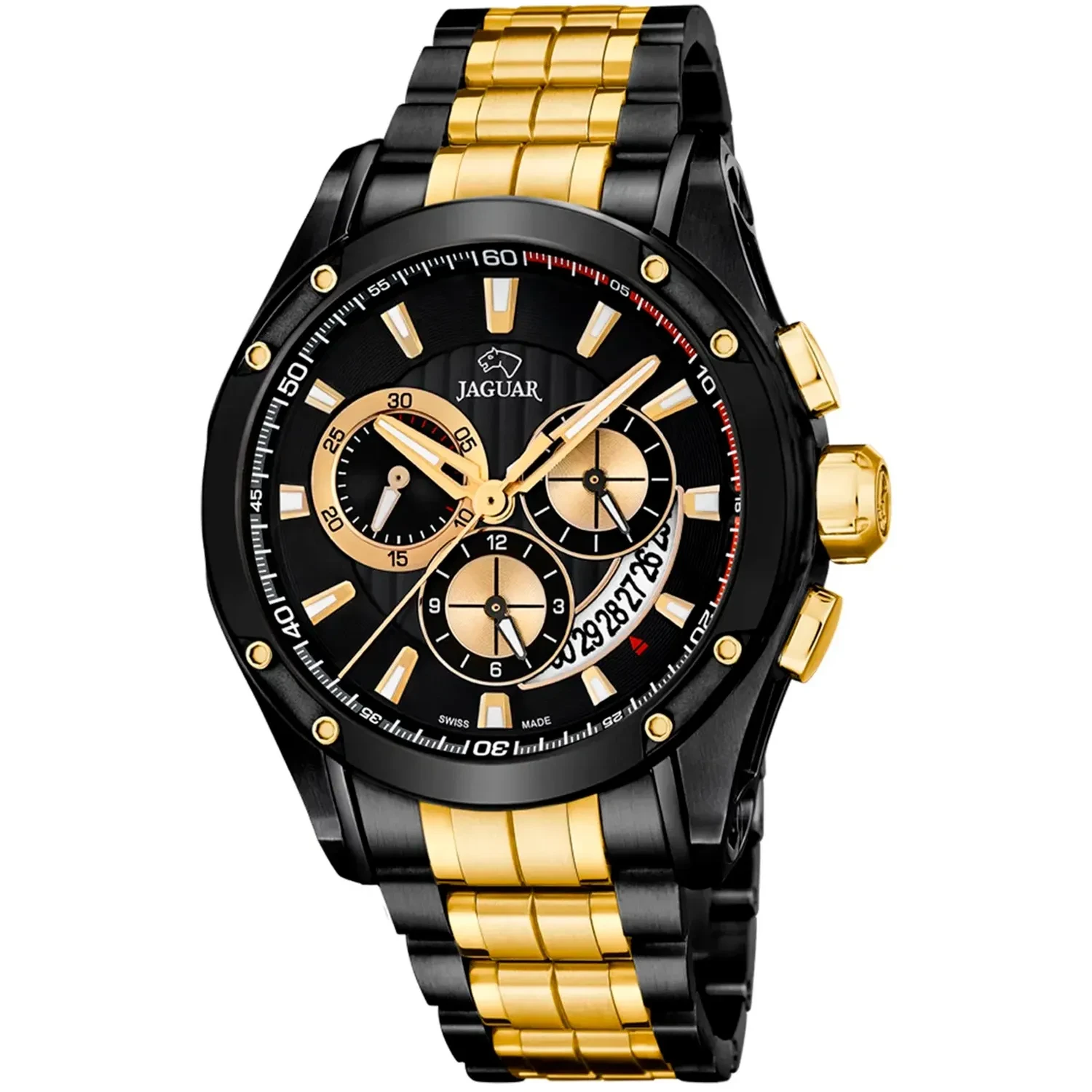 25 Mm Schwarz Goldene Uhr Jaguar Limited Denmark Edition J1038/1 Ditur