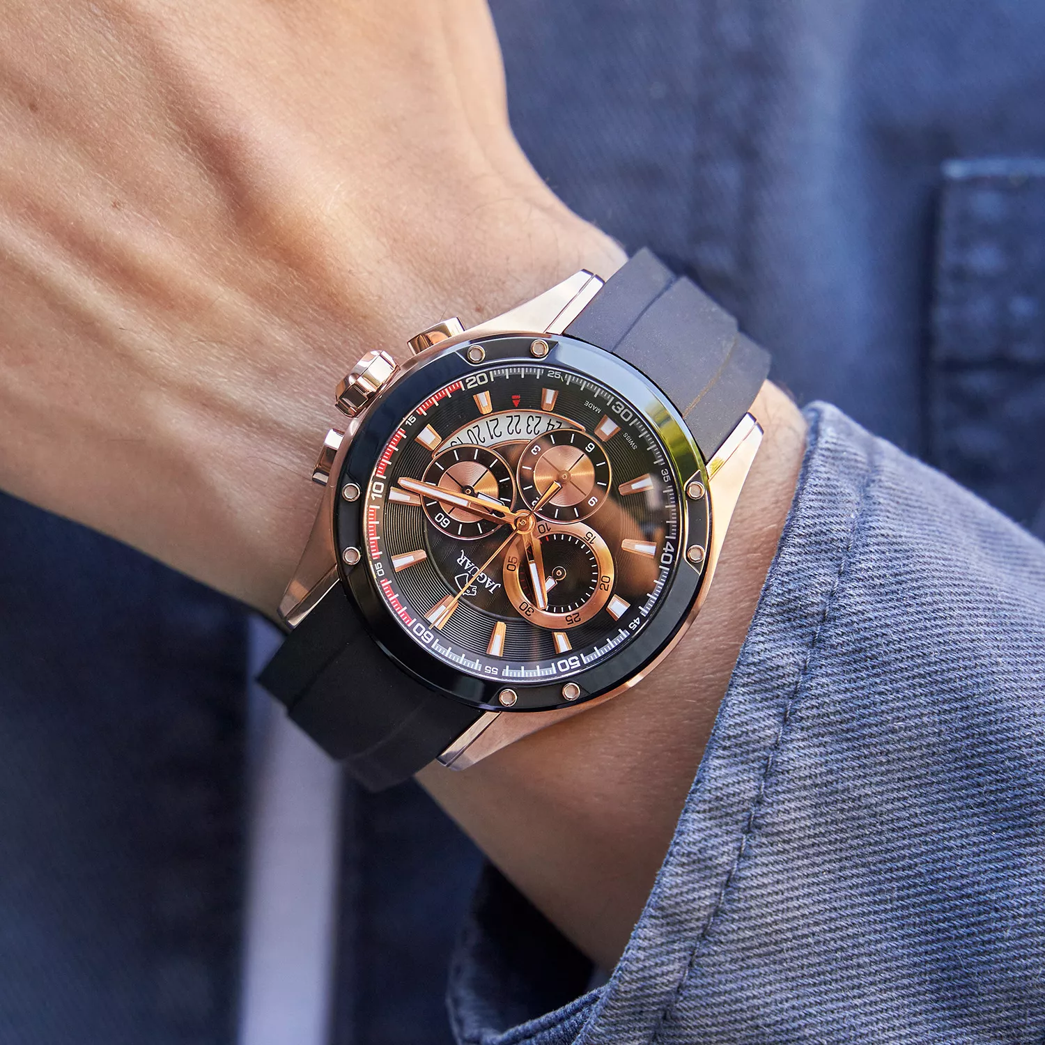 Jaguar Herrenuhr Uhren Jaguar Jaguar Cœur Automatic Bicolor