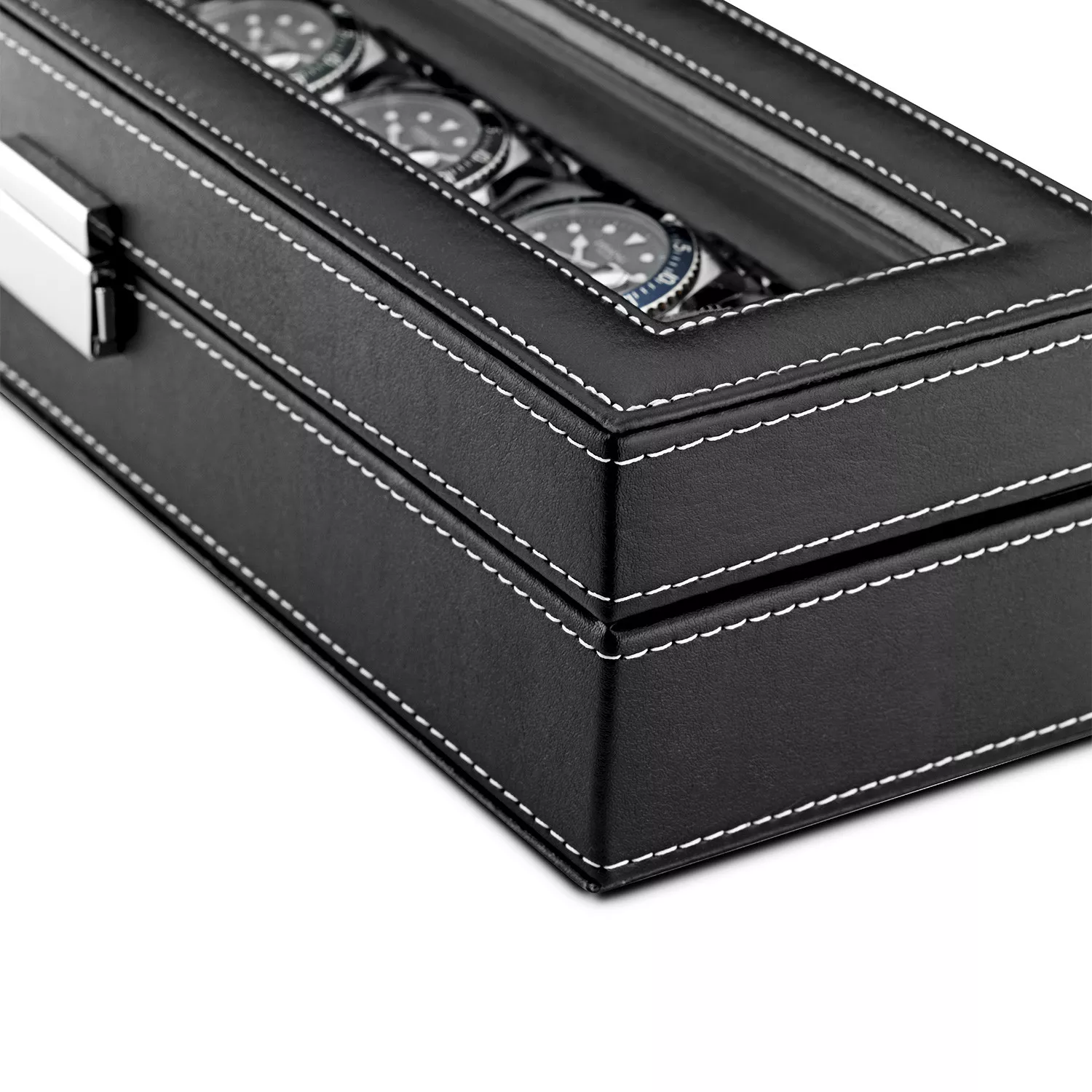 Produktbild von Elgin Uhrenbox Schwarz – Hartplastik, Für 1–3 Uhren, Ideal Zur Aufbewahrung Oder Präsentation