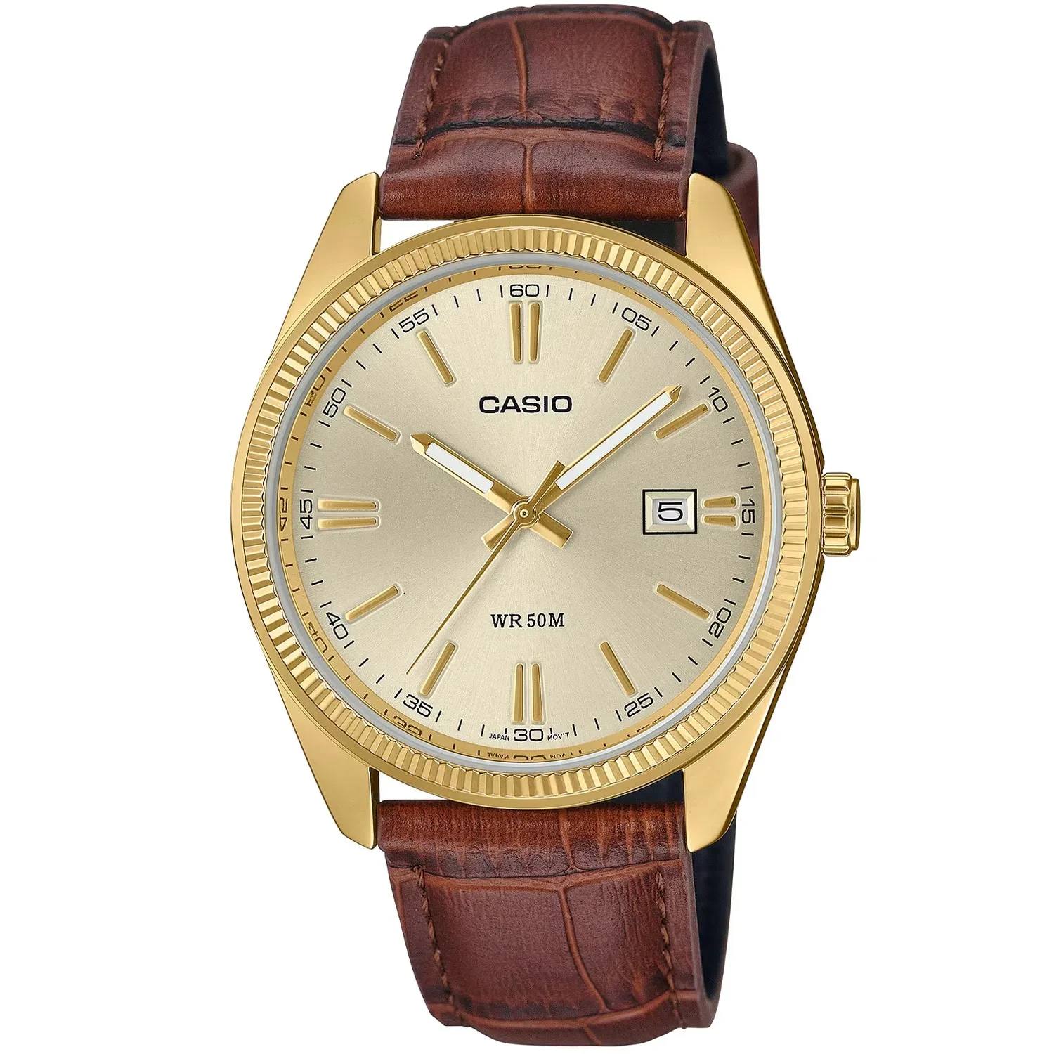 Rose Gold Goldene Casio Casio Goldene Uhr Mit Lederarmband Casio - Main Image