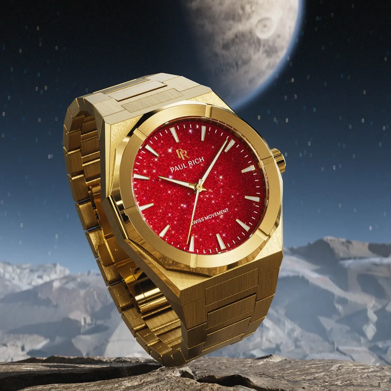 Uhr Gold Paul Valentine Uhr Weinrot Gold Seashell Paul Valentine