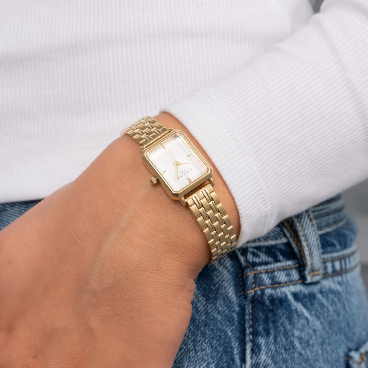 Rosefield Uhr Gold Eckig Rosefield Armbanduhr Damen Silber Gold