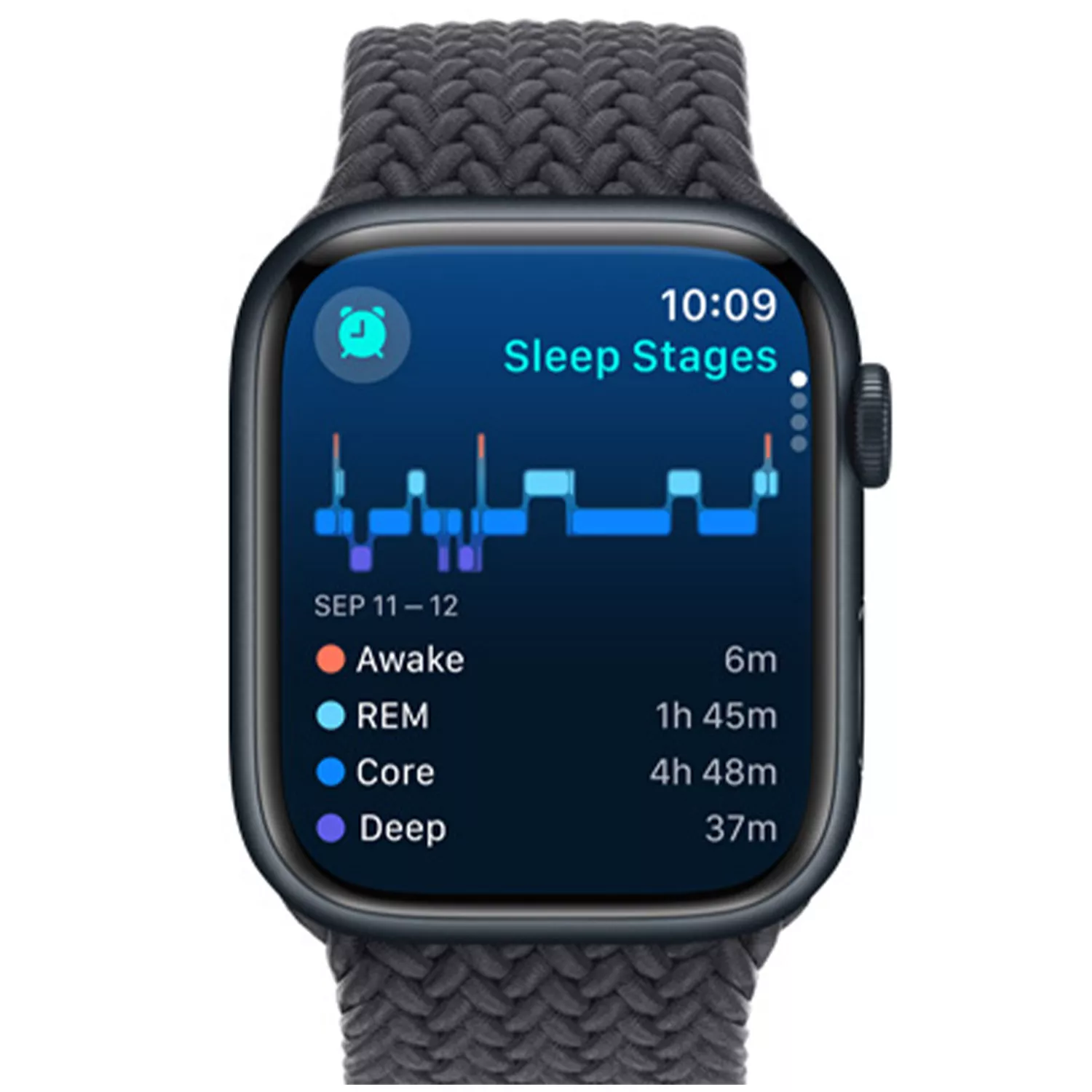 Apple Series 9 GPS 41mm Silver Case Winter Blue Sport Loop M