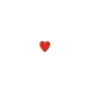 STINE A Jewelry Petit Love Heart Ohrring Single Silber Vergoldet 1181-02-Red Coral