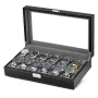 Ditur Uhrenbox 12 Uhren Schwarz Kunstleder DIT0000236