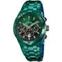Festina Chrono Bike Special Limited Edition F20676/1 Uhr mit Grün Zifferblatt und einem Gehäuse von 44 mm im Durchmesser und einem Metallarmband in Grün