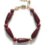 ANNI LU Red Jasper Armband Vergolded Messing 262-10-18