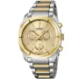 Candino H. Bico. Chrono Metalllgliederarmband C4583/1 Uhr für Herren mit Gold Zifferblatt, das 45 mm im Durchmesser misst und mit einem Gold, Stahl Metallarmband, Zweifarbige Metallband Uhrenarmband versehen ist