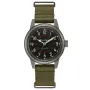 Bulova Hack 98A255 Uhr mit Schwarz Zifferblatt und einem Gehäuse von 38 mm im Durchmesser und einem Lederarmband in Grün