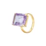 House of Vincent Candy Rock Purple Ametyst Ring Silber Vergoldet VJ080-LRG-AM