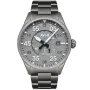 AVI-8 AV-4073-44 Uhr mit Grau Zifferblatt und einem Gehäuse von 42 mm im Durchmesser und einem Metallarmband in Grau, Silber
