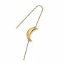 Jane Kønig Big Half Moon NO. 2 Chain Earrring Ohrring Single Edelstahl Vergoldet BHME-AW26-SS-G