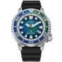 Citizen Promaster Eco-Drive BN0166-01L Uhr mit Blau Zifferblatt und einem Gehäuse von 44 mm im Durchmesser und einem Gummi Armband in Schwarz