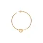 Jane Kønig Big Tied Heart Hoop Ohrring Single Silber Vergoldet BTHH-AW25-G
