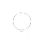 Jane Kønig Big Tied Heart Hoop Ohrring Single Silber BTHH-AW25-S