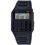 Casio Vintage CA-53W-1ER Uhr mit Schwarz Zifferblatt und einem Gehäuse von 35 mm im Durchmesser und einem Gummi Armband in Schwarz