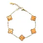 SKØR Clove Orange Marble Armband Rostfreier Stahl SK0043