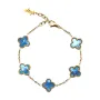 SKØR Clove Blue Marble Armband Rostfreier Stahl SK0045