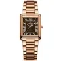 Carl Pique Artius CP0068 Uhr mit Braun Zifferblatt und einem Gehäuse von 26 mm im Durchmesser und einem Metallarmband in Roségold