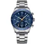 Cavetto Costanza CV0018 Uhr mit Blau Zifferblatt und einem Gehäuse von 42 mm im Durchmesser und einem Metallarmband in Silber