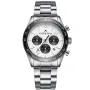 Cavetto Costanza CV0019 Uhr mit Weiß Zifferblatt und einem Gehäuse von 42 mm im Durchmesser und einem Metallarmband in Silber