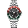 Dissing Diver GMT D1125 Uhr mit Schwarz Zifferblatt und einem Gehäuse von 42 mm im Durchmesser und einem Metallarmband in Silber