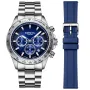 Dissing MK9 Set Limited Edition D1499 Uhr für Herren mit Blau Zifferblatt, das 43 mm im Durchmesser misst und mit einem Stahl Metallarmband Uhrenarmband versehen ist
