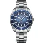 Dissing Ocean D1503 Uhr mit Blau Zifferblatt und einem Gehäuse von 45 mm im Durchmesser und einem Metallarmband in Silber