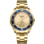 Dissing Ocean D1511 Uhr mit Gold Zifferblatt und einem Gehäuse von 45 mm im Durchmesser und einem Metallarmband in Gold