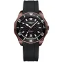 Dissing Ocean D1514 Uhr mit Schwarz Zifferblatt und einem Gehäuse von 45 mm im Durchmesser und einem Gummi Armband in Schwarz