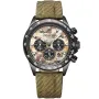 Dissing MK9 D1525 Uhr mit Braun Zifferblatt und einem Gehäuse von 43 mm im Durchmesser und einem Canvasarmband in Braun