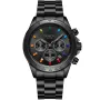Dissing MK9 Rainbow D1533-1 Uhr mit Schwarz Zifferblatt und einem Gehäuse von 43 mm im Durchmesser und einem Metallarmband in Schwarz
