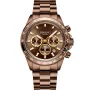 Dissing D1019 Uhr mit Braun Zifferblatt und einem Gehäuse von 43 mm im Durchmesser und einem Metallarmband in Roségold