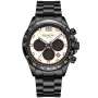 Dissing MK9 D1481 Uhr mit Beige Zifferblatt und einem Gehäuse von 43 mm im Durchmesser und einem Metallarmband in Schwarz