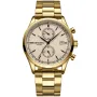 Dissing New Age D1088 Uhr für Herren mit Gold Zifferblatt, das 42 mm im Durchmesser misst und mit einem Gold Metallarmband Uhrenarmband versehen ist