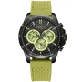 Dissing Tuatara D1466 Uhr mit Schwarz Zifferblatt und einem Gehäuse von 46 mm im Durchmesser und einem Gummi Armband in Grün