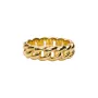 IX Studios Polished Curb Ring Silber Vergoldet DMN0309GDPO