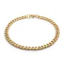 Captena Panzer Golden Steel Bracelet 5 mm Armband Rostfreier Stahl DU20016