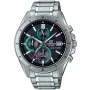Casio Edifice EFS-S510D-1BVUEF Uhr mit Schwarz Zifferblatt und einem Gehäuse von 46 mm im Durchmesser und einem Metallarmband in Silber