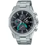 Casio Edifice EQB-1000D-1AER Uhr für Herren mit Schwarz Zifferblatt, das 46 mm im Durchmesser misst und mit einem Stahl Metallarmband Uhrenarmband versehen ist