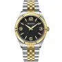 Faucon Classic F10005 Uhr mit Schwarz Zifferblatt und einem Gehäuse von 41 mm im Durchmesser und einem Metallarmband, Two-Tone Armband in Gold, Silber