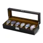 Ditur Uhrenbox 6 Uhren Schwarz Holz DIT0000246