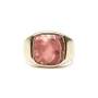 IX Studios Cushion Signet Rhodocrosite Ring Silber Vergoldet DMN0282GDRHOCR