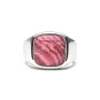 IX Studios Cushion Signet Rhodocrosite Ring Silber DMN0282RHRHOCR